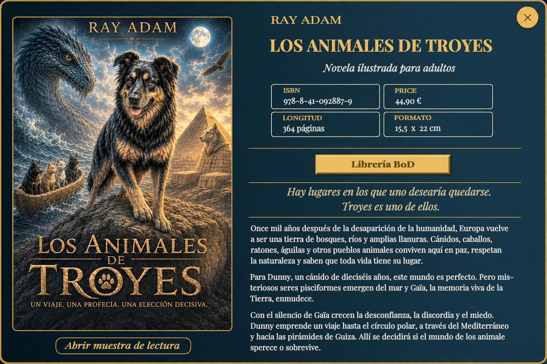 Tiere von Troyes - Angaben spanisch quer